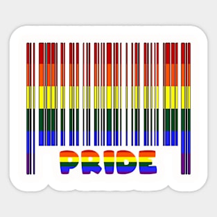 LGBT Pride Flag Barcode Sticker